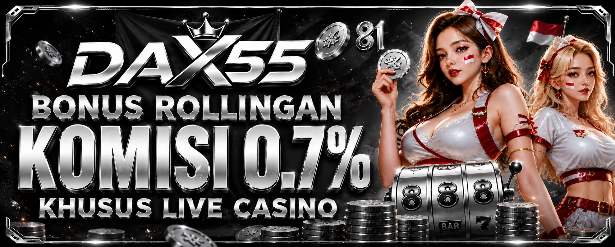 BONUS ROLLINGAN KOMISI 0.7% KHUSUS LIVE CASINO